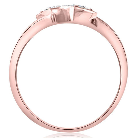 1/3CT Diamond Two Stone Forever Us Heart Ring in White, Yellow, or Rose Gold