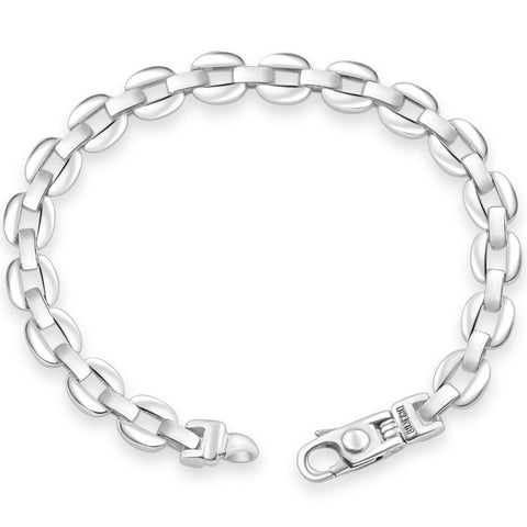 Men's Solid 14k Gold (35grams) or Platinum (57gram) Anchor Bracelet 8.5"