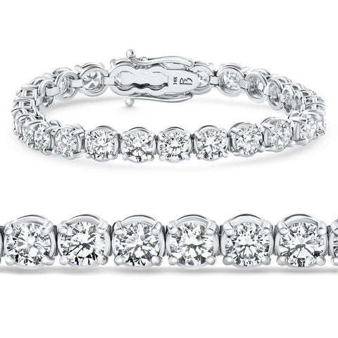 DE/VVS 19.00Ct Diamond 21 Gram Tennis Bracelet 14k White Gold 7" Lab Grown