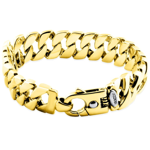 Men's Cuban Link 14k Gold (134gram) or Platinum (217gram) 15mm Bracelet 15"