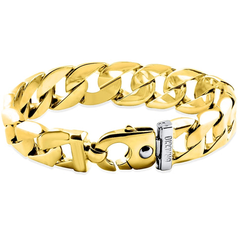 Men's Cuban Link 14k Gold (133gram) or Platinum (215gram) 16.5mm Bracelet 9.5"