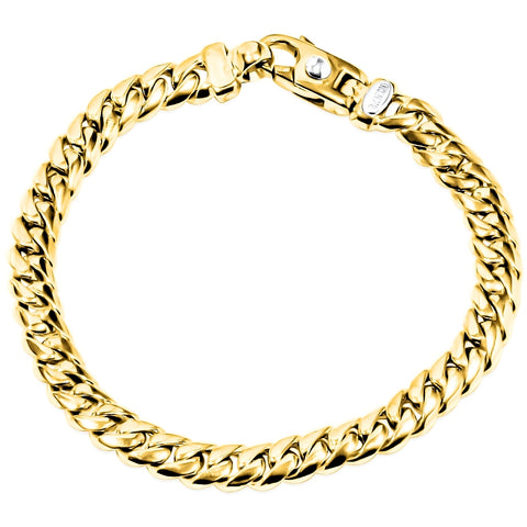 Men's Cuban Link 14k Gold (43gram) or Platinum (69gram) 7.5mm Bracelet 8.5"