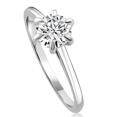 G/VS1 .90Ct Diamond Solitaire Engagement Ring 14k Gold Lab Grown 6-Prong