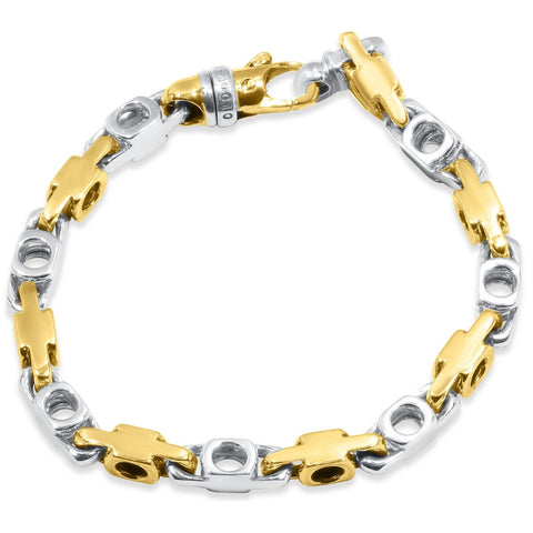 Men's Designer Mariner Link 14k Gold (43gram) or Platinum (69gram) 6mm Bracelet 8"