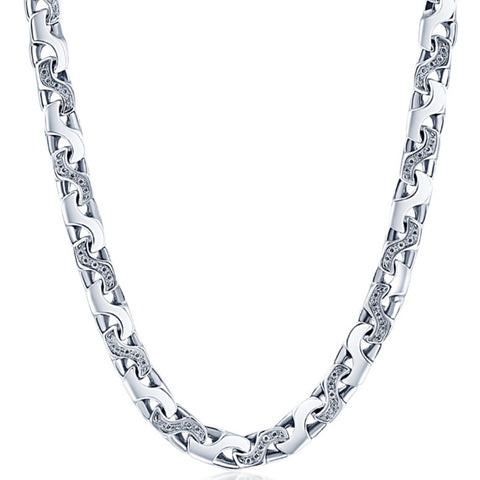 Men's Designer Diamond Mariner Chain Necklace 20.5" 14k Gold (85gram) or Platinum (159gram) 8.5mm