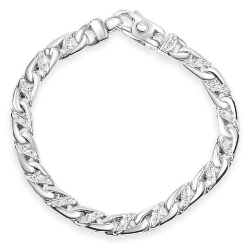 Men's Mariner 14k Gold (34gram) or Platinum (60gram) 7mm Link Bracelet 8.5"