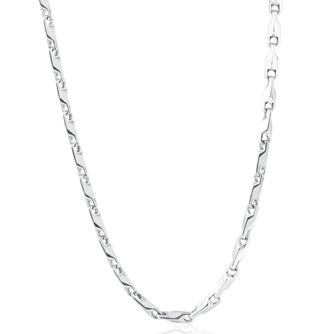 Men's Classic Solid Seed 14k Gold (64gram) or Platinum (120gram) 5mm Link Chain Necklace 21"