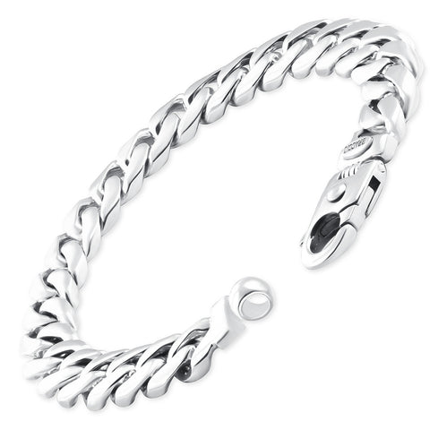 Men's 14k Gold (74gram) or Platinum (139gram) 12mm Link Bracelet 8.5"