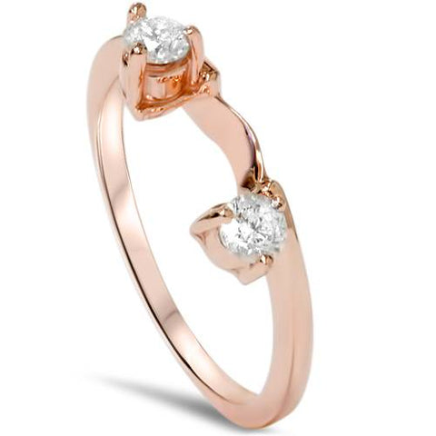 1/4ct Diamond Guard Ring Enhancer 14K Rose Gold