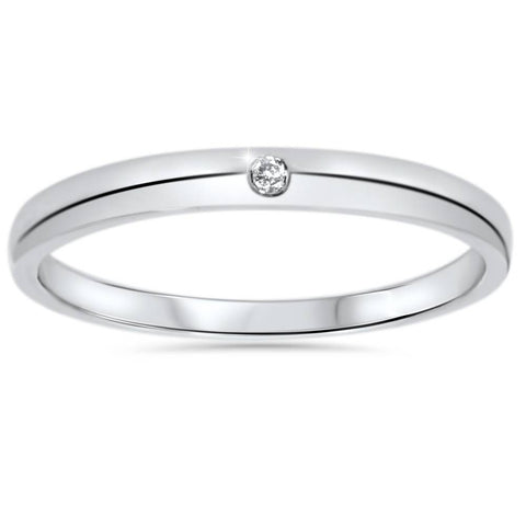 2.5mm Solitaire Diamond Wedding Promise Engagagement Ring 14K