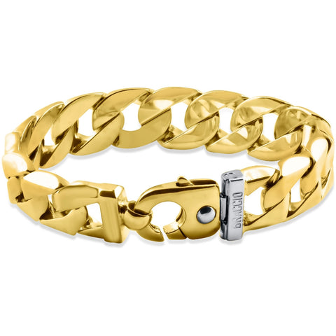 Men's Cuban Link 14k Gold (133gram) or Platinum (215gram) 16.5mm Bracelet 9.5"