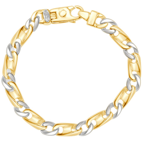 Men's Mariner & Curb Link 14k Gold (35gram) or Platinum (56gram) 7.5mm Bracelet 8"