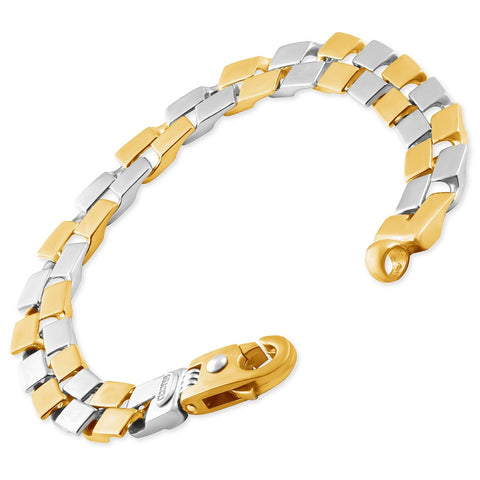 Men's Brick Link 14k Gold (43gram) or Platinum (70gram) 10mm Bracelet 9.25"