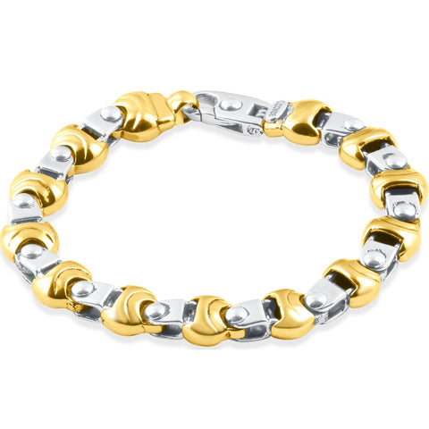 Men's Link 14k Gold (66gram) or Platinum (106gram) 11mm Bracelet 8.5"