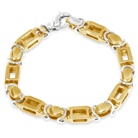 Men's Link 14k Gold (61gram) or Platinum (99gram) 6-8mm Bracelet 8.5"