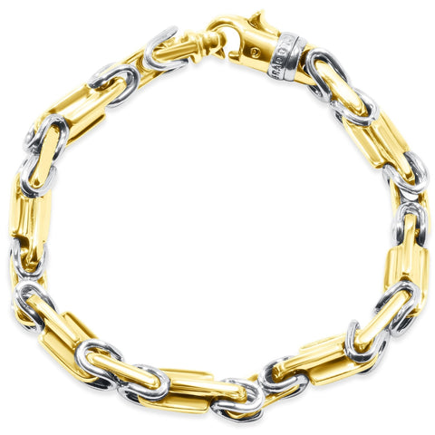 Men's Link 14k Gold (61gram) or Platinum (98gram) 8mm Bracelet 8.75"