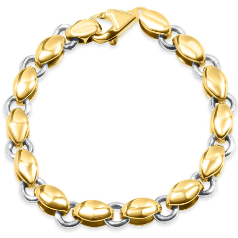 Men's Link 14k Gold (39gram) or Platinum (63gram) 6-9.5mm Bracelet 8.5"